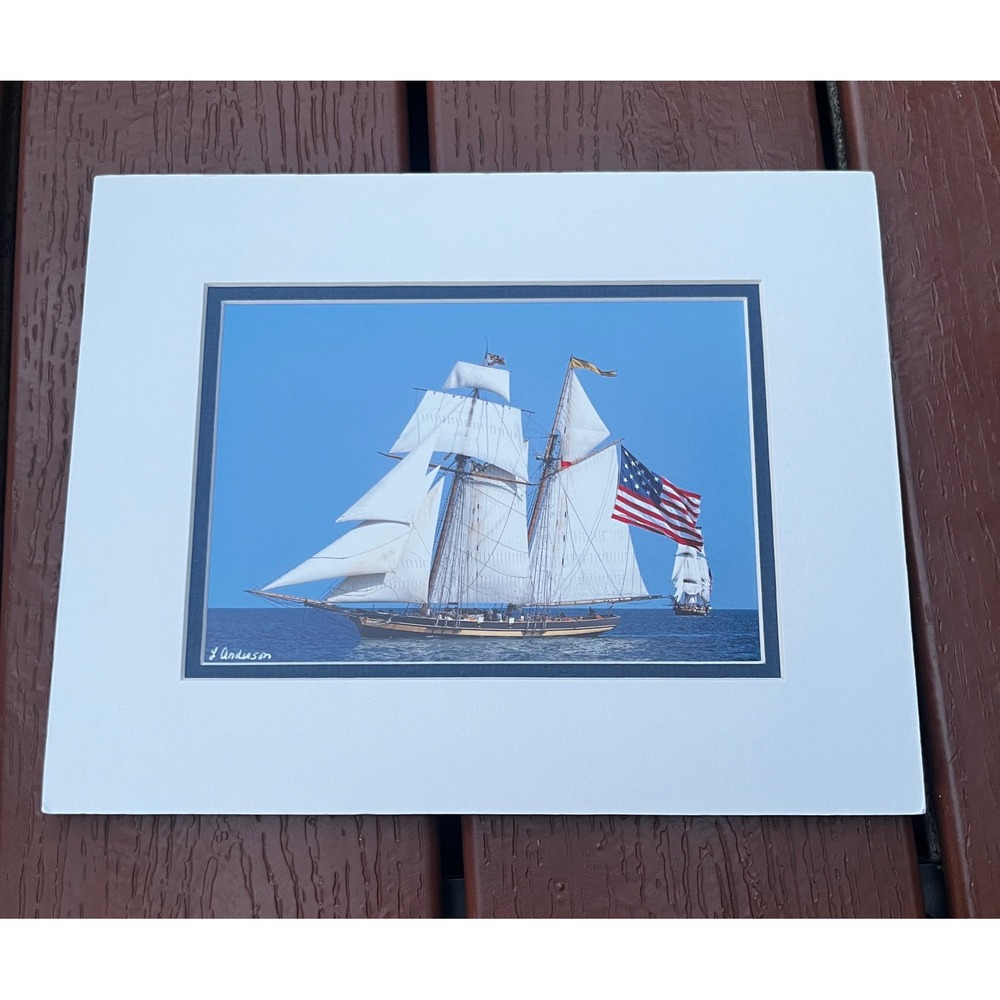 Linda Anderson Tall Ships Pride of Baltimore II & Niagara Giclee Photo Art 8x10